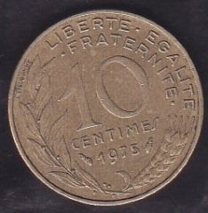 Fransa 10 Centim 1975