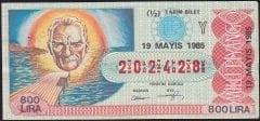 1985 19 Mayıs Yarım Bilet - Y Serisi