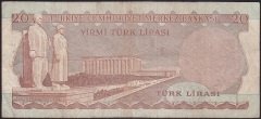 6.EMİSYON 2.TERTİP 20 LİRA C66 251908 ÇOK TEMİZ