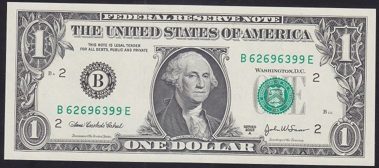 AMERİKA 1 DOLAR 2003A ÇİL