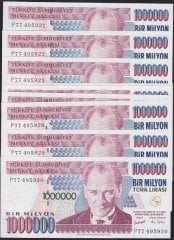 7.EMİSYON 3.TERTİP 1 000 000 LİRA P77 495921-P77 495930 ÇİL SERİ TAKİPLİ (10 ADET)