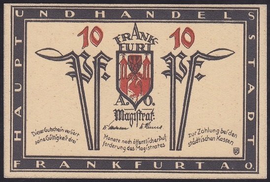 ALMANYA 10 PFENNİNG NOTGELD 1921 ÇİL