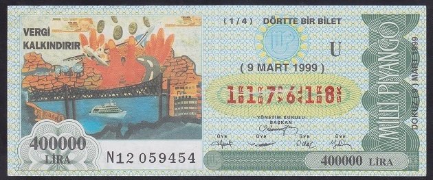 1999 9 MART ÇEYREK BİLET