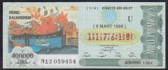 1999 9 MART ÇEYREK BİLET