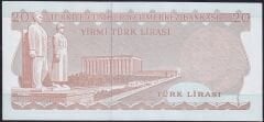 6.Emisyon 3.Tertip 20 Lira F62 245759 Çilaltı Çil