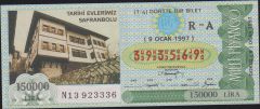 1997 9 Ocak Çeyrek Bilet - R-A Serisi - Safranbolu