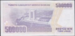 7.EMİSYON 4.TERTİP 500000 LİRA M02 913570 ÇİLALTI ÇİL (BANDROL BASKI İZİ VAR)