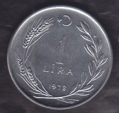 1978 YILI 1 LİRA FAO ÇİLALTI ÇİL