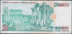 7.Emisyon 20 000 000 Lira J62 359456 Çok Temiz+