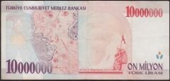 7.Emisyon 10 000 000 Lira B25 662547 Çok Temiz