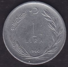 1960 Yılı 1 Lira Düz