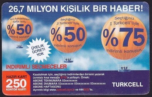 Turkcell Hazır Kart 250 Kontör 2007