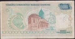7.Emisyon 1.Tertip 5000 Lira A37 731778 Çok Temiz