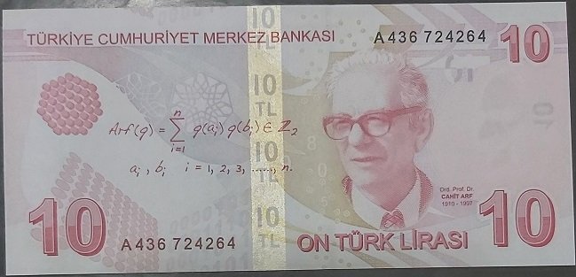 9.Emisyon 1.Tertip 10 Lira A436 7242xx Çil