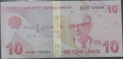 9.Emisyon 1.Tertip 10 Lira A436 7242xx Çil