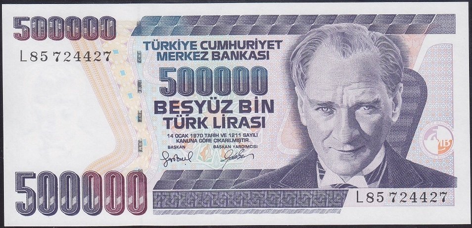 7.EMİSYON 4.TERTİP 500000 LİRA L85 724427 ÇİL BLOK RADAR