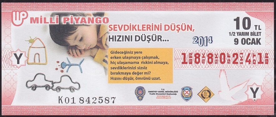 2014 9 Ocak Yarım Bilet - Y Serisi