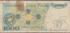 Polonya 1000 Zloty 1982 Temiz