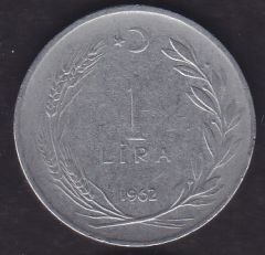 1962 Yılı 1 Lira Ters
