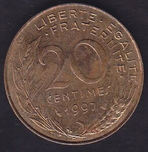 Fransa 20 Centimes 1997