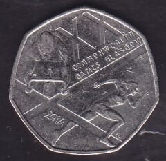 İngiltere 50 Pence 2014 - 2014 İngiliz Milletler Topluluğu Oyunları. Glasgow - Hatıra Para