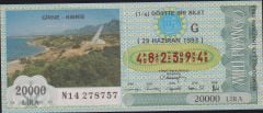 1993 29 Haziran Çeyrek Bilet - G Serisi