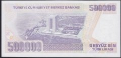7.EMİSYON 4.TERTİP 500000 LİRA L13 551111 ÇİLALTI ÇİL (BANDROL BASKISI İZ YAPMIŞ)
