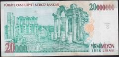 7.Emisyon 20 000 000 Lira G65 799865 Çok Temiz+