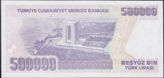 7.EMİSYON 4.TERTİP 500000 LİRA L73 672555 ÇİL