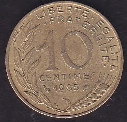 Fransa 10 Centimes 1985