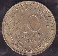 Fransa 10 Centim 1984