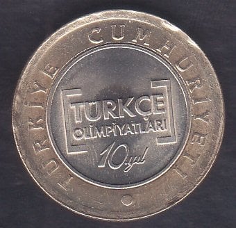 2012 Yılı Türkçe Olimpiyatları 1 Lira Çil ( Ters )