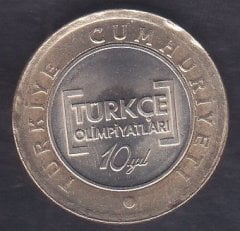 2012 Yılı Türkçe Olimpiyatları 1 Lira Çil ( Ters )