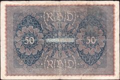 Almanya 50 Mark 1919 Çok Temiz ( R62a ) Reich 1 Matbaa Reichsdruckerei Berlin