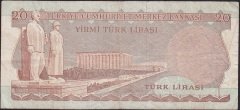 6.EMİSYON 2.TERTİP 20 LİRA C57 153101 ÇOK TEMİZ