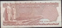6.EMİSYON 1.TERTİP 20 LİRA B40 340214 ÇOK TEMİZ