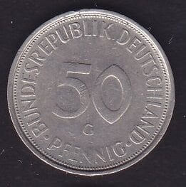 Almanya 50 Pfennig 1974 G