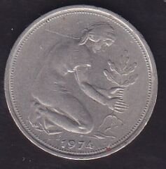 Almanya 50 Pfennig 1974 G