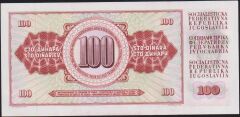 Yugoslavya 100 Dinar 1981 Çil