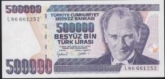 7.EMİSYON 4.TERTİP 500000 LİRA L86 661252 ÇİL