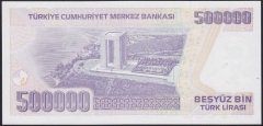 7.EMİSYON 4.TERTİP 500000 LİRA L86 661252 ÇİL