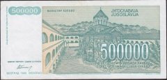 Yugoslavya 500000 Dinar 1993 Çok Temiz +