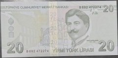 9.Emisyon 2.Tertip 20 Lira B892 472274 Çil Blok Radar