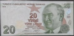 9.Emisyon 2.Tertip 20 Lira B892 472274 Çil Blok Radar