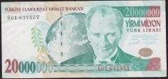 7.Emisyon 20 000 000 Lira G61 637857 Çok Temiz