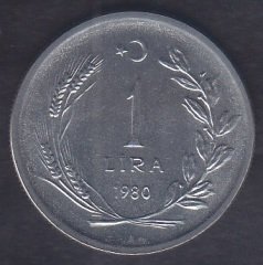 1980 YILI 1 LİRA FAO ÇİLALTI ÇİL
