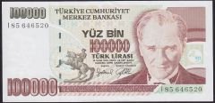 7.Emisyon 3.Tertip 100000 Lira I85 646520 Çilaltı