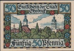 Almanya 50 Pfennig Notgeld 1921 Çil