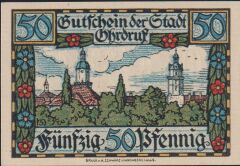 Almanya 50 Pfennig Notgeld 1921 Çil