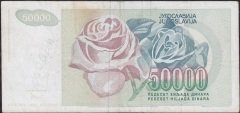 Yugoslavya 50000 Dinar 1992 Çok Temiz